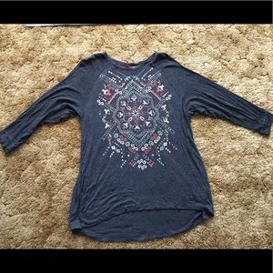 Cato | dark grey mandala top
